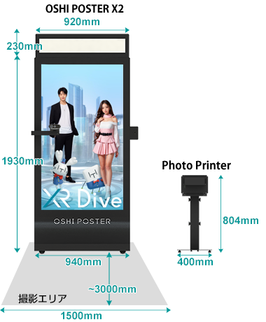 OSHI POSTER（オシポスター）基本仕様/サイズ イメージ写真